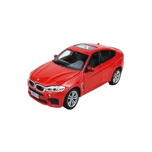ZHRDWE Modellauto Metall 1:24 Für BMW X6M X6 SUV Spielzeugautomodell Druckgussmetall Miniaturfahrzeuge Spielzeug Und Spiele Sammlergeschenke Spielzeugauto(Rot) von ZHRDWE