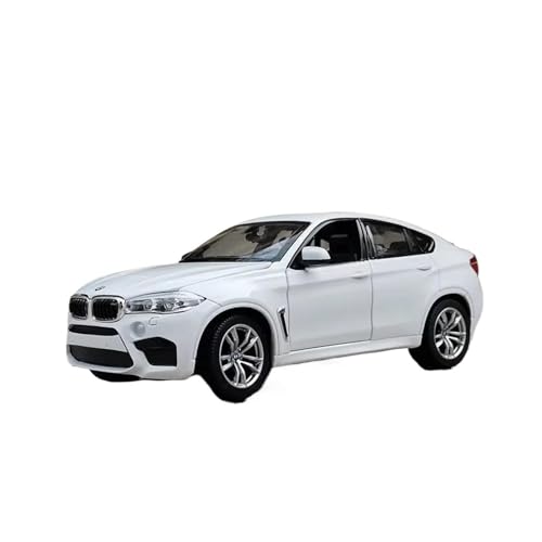 ZHRDWE Modellauto Metall 1:24 Für BMW X6M X6 SUV Spielzeugautomodell Druckgussmetall Miniaturfahrzeuge Spielzeug Und Spiele Sammlergeschenke Spielzeugauto(White) von ZHRDWE