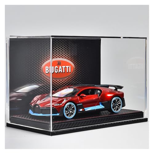 ZHRDWE Modellauto Metall 1:24 Für Bugatti Chiron Druckguss Auto Sammlung Display Geschenke Souvenirs(Red-C) von ZHRDWE
