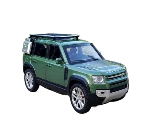 ZHRDWE Modellauto Metall 1:24 Für Defender 110 SUV Legierung Druckguss Spielzeugauto Modell Geländewagen Souvenir Display Weihnachten Geburtstagsgeschenk Spielzeugauto(Grün) von ZHRDWE