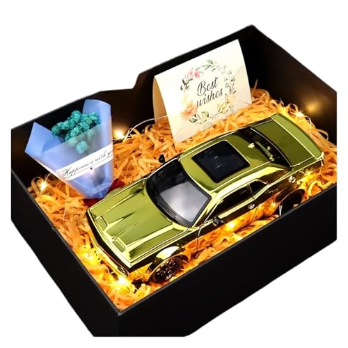 ZHRDWE Modellauto Metall 1:24 Für Dodge Challenger Hellcat Redeye Druckgussmodell Spielzeug-Rennwagen Hobbys Spielzeug Und Fahrzeug-Enthusiasten Sammeln(Gold) von ZHRDWE
