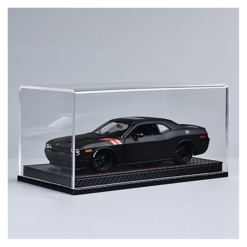ZHRDWE Modellauto Metall 1:24 Für Dodge Challenger Muscle Car Classic Collection Fahrzeug Statische Anzeige Gedenkgeschenk(Black-B) von ZHRDWE