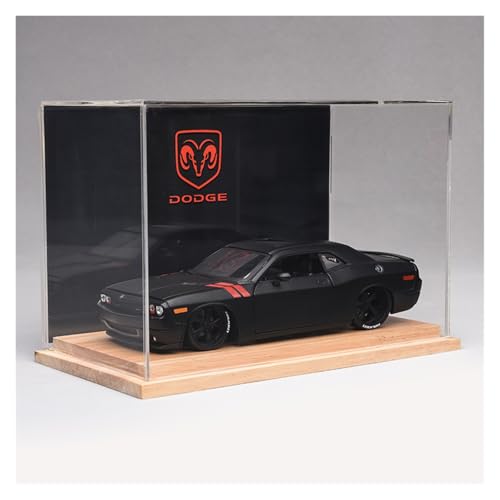 ZHRDWE Modellauto Metall 1:24 Für Dodge Challenger Schwarz Legierung Statische Spielzeug Auto Modell Kunst Ornament Sammlung Geschenk(Black-B) von ZHRDWE