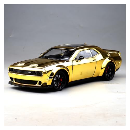 ZHRDWE Modellauto Metall 1:24 Für Dodge Hellcat Redeye Dämon SRT Legierung Modell Auto Hobby Spielzeug Junge Geschenk(Gold) von ZHRDWE