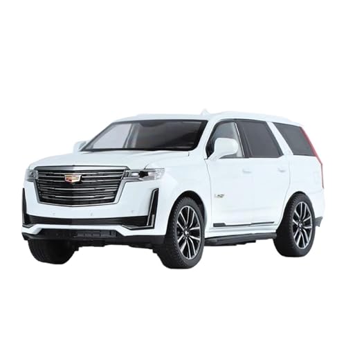 ZHRDWE Modellauto Metall 1:24 Für Escalade SUV RModel Diecast Metall Off Road Fahrzeug Miniatur Auto Spielzeug Und Spiele Sammler Geschenke Spielzeugauto(White) von ZHRDWE