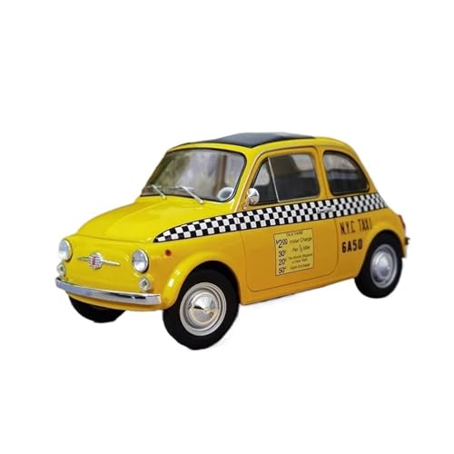ZHRDWE Modellauto Metall 1:24 Für FIAT Nuova FIAT 500 Taxi Legierung Automodell Druckguss Spielzeugfahrzeuge Weihnachtsgeburtstagsgeschenk Spielzeugauto von ZHRDWE