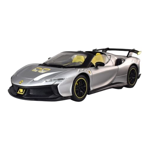 ZHRDWE Modellauto Metall 1:24 Für Ferrari LaFerrari SF90 Legierung Supersportwagen Modell Spielzeug Junge Retro Ornamente(Gray) von ZHRDWE