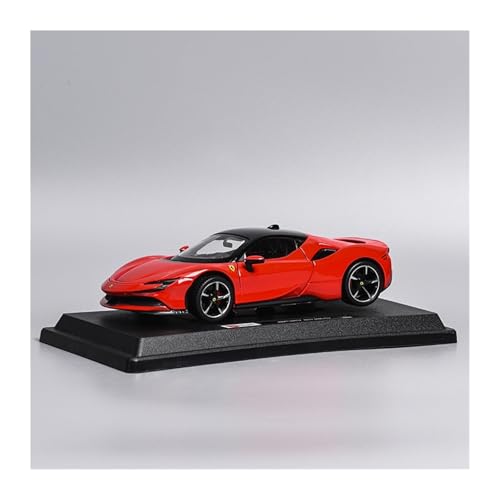 ZHRDWE Modellauto Metall 1:24 Für Ferrari SF90 Legierung Rennen Spielzeug Auto Modell Sammlung Geschenke Statische Display Urlaub Gify(Rot) von ZHRDWE