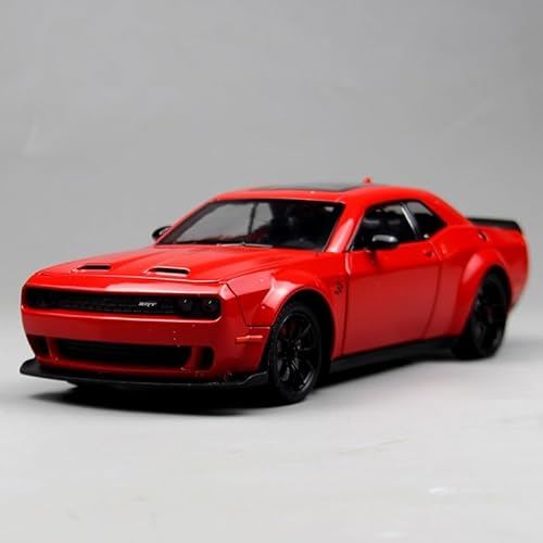 ZHRDWE Modellauto Metall 1:24 Für Hellcat SRT Legierung Modell Auto Rennen Spielzeug Simulation Spiel Szene Dekoration Sammlung(Rot) von ZHRDWE