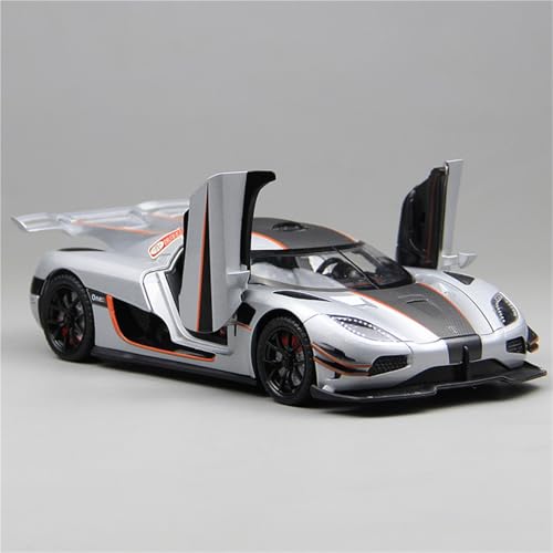 ZHRDWE Modellauto Metall 1:24 Für Koenigsegg Legierung Diecast Auto Modell Erwachsene Audiophile Junge Display(Gray) von ZHRDWE