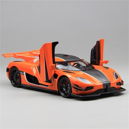ZHRDWE Modellauto Metall 1:24 Für Koenigsegg Legierung Diecast Auto Modell Erwachsene Audiophile Junge Display(Orange) von ZHRDWE
