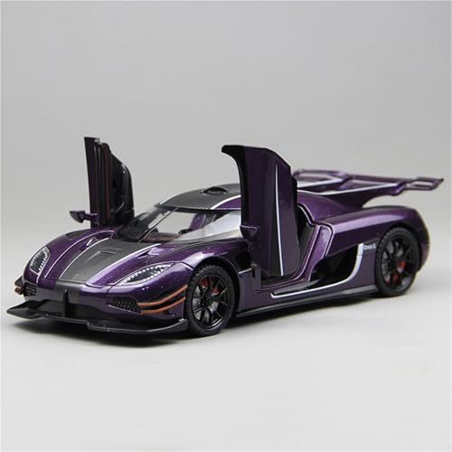 ZHRDWE Modellauto Metall 1:24 Für Koenigsegg Legierung Diecast Auto Modell Erwachsene Audiophile Junge Display(Purple) von ZHRDWE
