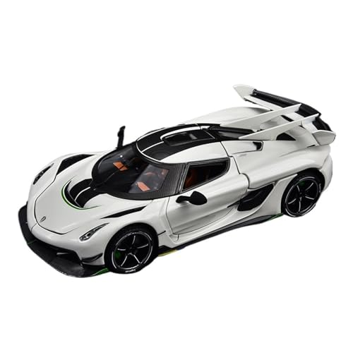 ZHRDWE Modellauto Metall 1:24 Für Koenigsegg Legierung Druckguss ModelToy Rennen Auto Spielzimmer Outdoor Spaß(White) von ZHRDWE