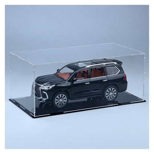 ZHRDWE Modellauto Metall 1:24 Für Lexus LX570 Druckguss-Modellauto Aus Metall Durchsichtige Acrylvitrine Statische Ornamente Sammlung Fahrzeuggeschenke(Schwarz) von ZHRDWE
