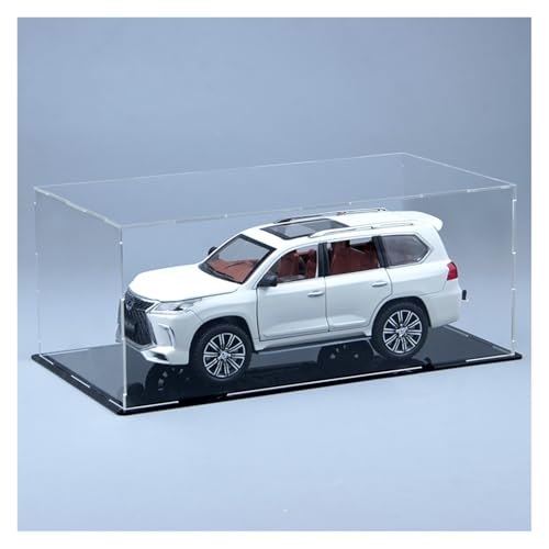 ZHRDWE Modellauto Metall 1:24 Für Lexus LX570 Druckguss-Modellauto Aus Metall Durchsichtige Acrylvitrine Statische Ornamente Sammlung Fahrzeuggeschenke(White) von ZHRDWE