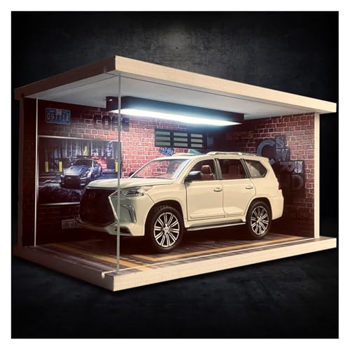 ZHRDWE Modellauto Metall 1:24 Für Lexus LX570 Garage Edition Metall Geländewagen Automodell Freunde(White) von ZHRDWE