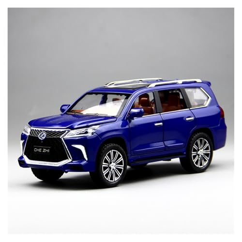 ZHRDWE Modellauto Metall 1:24 Für Lexus LX570 Legierung Modell Auto Spielzeug Sammlung Für Jungen Indoor Und Outdoor Spiel Autos(Blau) von ZHRDWE