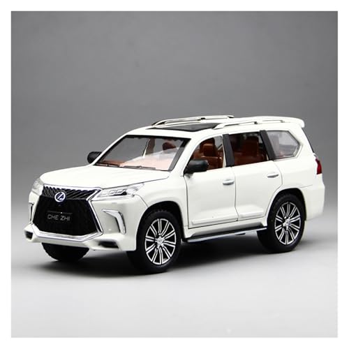 ZHRDWE Modellauto Metall 1:24 Für Lexus LX570 Legierung Modell Auto Spielzeug Sammlung Für Jungen Indoor Und Outdoor Spiel Autos(White) von ZHRDWE