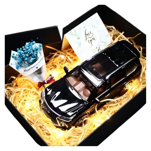 ZHRDWE Modellauto Metall 1:24 Für Lexus LX570 Metall Off-Road Fahrzeuge Auto Modell Geschenk Box Statische Ornamente Sammlung(Schwarz) von ZHRDWE