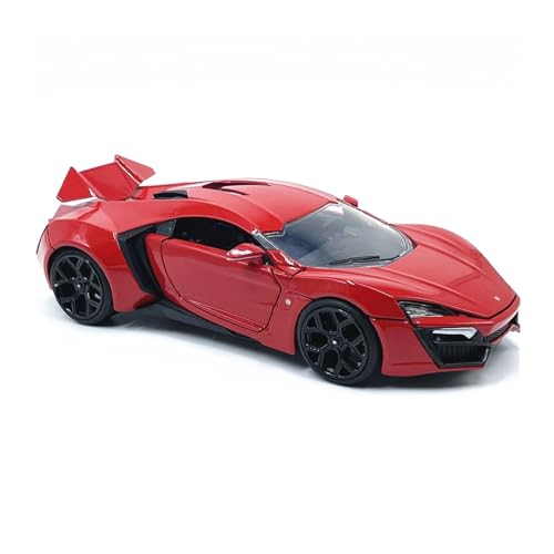 ZHRDWE Modellauto Metall 1:24 Für Lykan Rot Legierung Sport Auto Modell Spielzeug Erwachsene Sammlung Fahrzeug Junge Geschenk von ZHRDWE