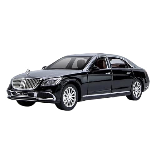 ZHRDWE Modellauto Metall 1:24 Für Maybach S600 Druckguss Spielzeug Autos Modell Spielzeug Hobbies Geschenk Spielzeugauto(Schwarz) von ZHRDWE