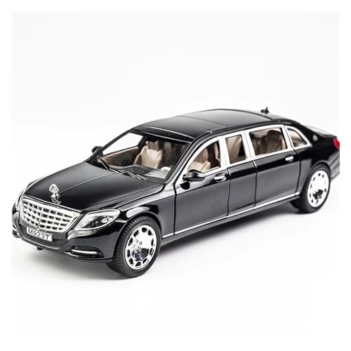 ZHRDWE Modellauto Metall 1:24 Für Maybach S600 Rot Schwarz Legierung Auto Modell Sound Licht Spielzeug Diecast Fahrzeuge Geschenk Spielzeugauto(Schwarz) von ZHRDWE
