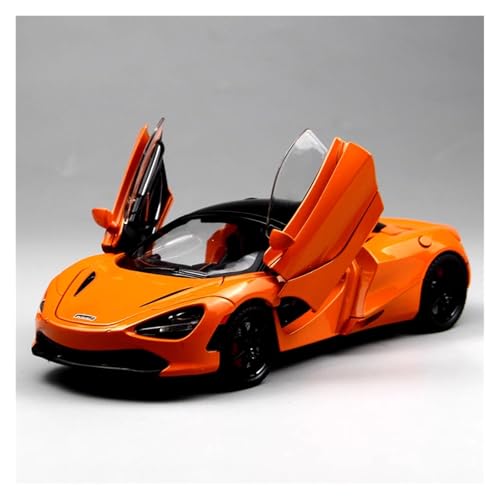 ZHRDWE Modellauto Metall 1:24 Für McLaren 720S Legierung Druckguss Fahrzeugmodell Supersportwagen Indoor Und Outdoor Spiel Hobby Spielzeug(Orange) von ZHRDWE