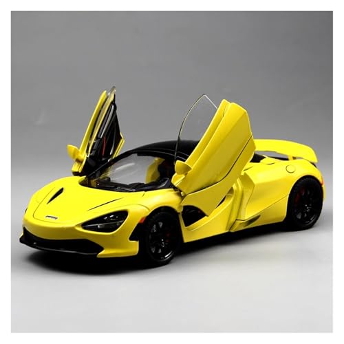 ZHRDWE Modellauto Metall 1:24 Für McLaren 720S Legierung Druckguss Fahrzeugmodell Supersportwagen Indoor Und Outdoor Spiel Hobby Spielzeug(Yellow) von ZHRDWE