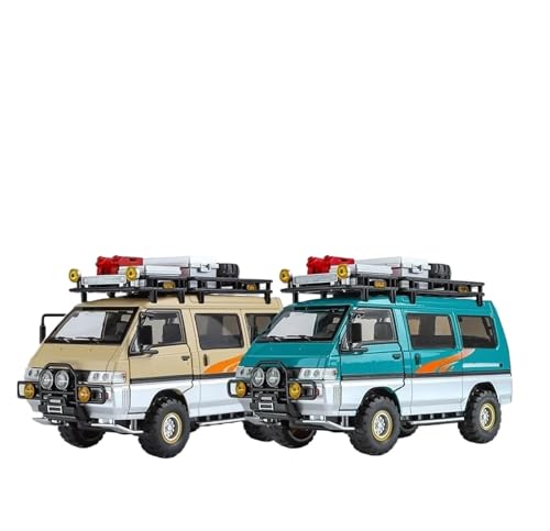 ZHRDWE Modellauto Metall 1:24 Für Mitsubishi Delica Geländewagen Druckguss-Legierung Metall Automodell Spielzeug Geburtstagsgeschenk Kind Junge Geschenk Spielzeugauto(Gold) von ZHRDWE
