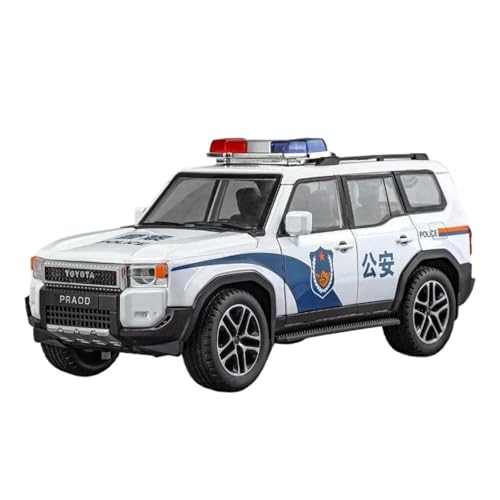 ZHRDWE Modellauto Metall 1:24 Für Polizei Toyota Land Cruiser LC250 Prado 2025 Off Road SUV Legierung Diecast Spielzeug Auto Modell Geschenk Freund Spielzeugauto(Orange) von ZHRDWE