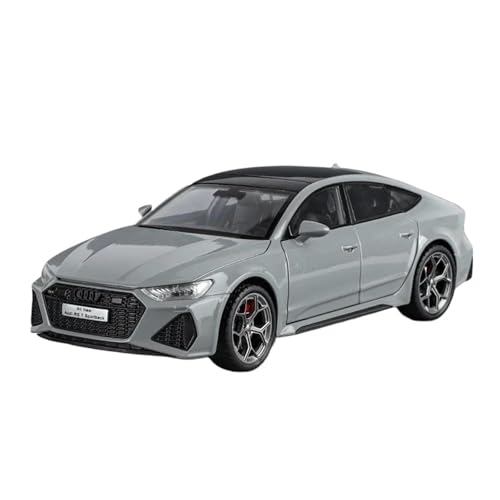 ZHRDWE Modellauto Metall 1:24 Für RS7 Coupé Legierung Druckgussmetall Sportfahrzeuge Automodell Sound Und Licht Geschenk Für Jungen Und Jugendliche Spielzeugauto(Grey 1) von ZHRDWE