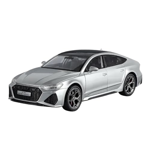 ZHRDWE Modellauto Metall 1:24 Für RS7 Coupé Legierung Druckgussmetall Sportfahrzeuge Automodell Sound Und Licht Geschenk Für Jungen Und Jugendliche Spielzeugauto(Grey 2) von ZHRDWE