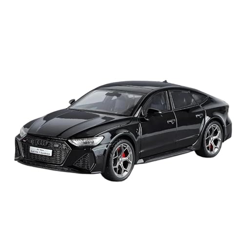 ZHRDWE Modellauto Metall 1:24 Für RS7 Coupé Legierung Druckgussmetall Sportfahrzeuge Automodell Sound Und Licht Geschenk Für Jungen Und Jugendliche Spielzeugauto(Schwarz) von ZHRDWE