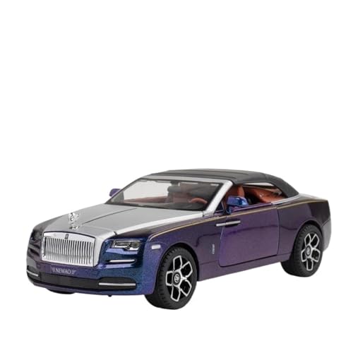 ZHRDWE Modellauto Metall 1:24 Für Rolls-Royce Dawn Spofec Legierung Druckguss Spielzeug Auto Modell Entdeckung Spiel Ornament Geschenk Spielzeugauto(Purple) von ZHRDWE