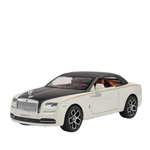 ZHRDWE Modellauto Metall 1:24 Für Rolls-Royce Dawn Spofec Legierung Druckguss Spielzeug Auto Modell Entdeckung Spiel Ornament Geschenk Spielzeugauto(White) von ZHRDWE