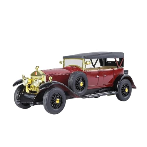 ZHRDWE Modellauto Metall 1:24 Für Rolls-Royce Phantom Legierung Druckguss Retro Auto Modell Desktop Ornament Spielzeug Geschenk Spielzeugauto(Rot) von ZHRDWE