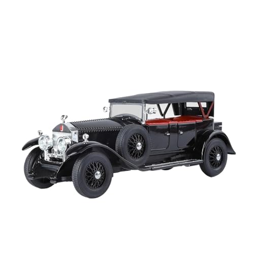 ZHRDWE Modellauto Metall 1:24 Für Rolls-Royce Phantom Legierung Druckguss Retro Auto Modell Desktop Ornament Spielzeug Geschenk Spielzeugauto(Schwarz) von ZHRDWE