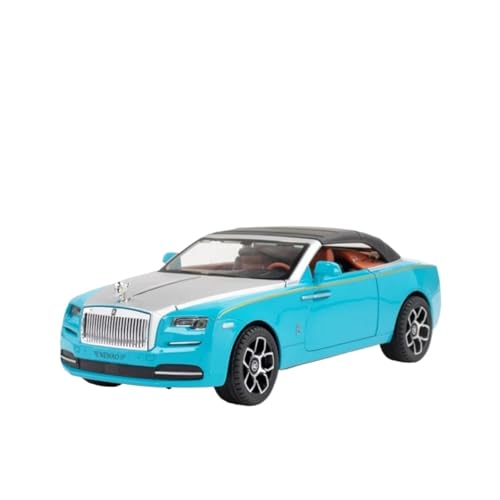 ZHRDWE Modellauto Metall 1:24 Für Rolls Royces Dawn Alloy Luxy Automodell Druckgussmetallfahrzeuge Spielzeuggeschenk Für Jungen Und Jugendliche Spielzeugauto(Blau) von ZHRDWE