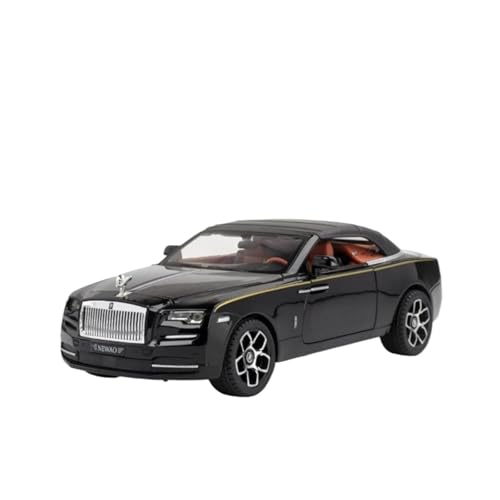 ZHRDWE Modellauto Metall 1:24 Für Rolls Royces Dawn Alloy Luxy Automodell Druckgussmetallfahrzeuge Spielzeuggeschenk Für Jungen Und Jugendliche Spielzeugauto(Schwarz) von ZHRDWE