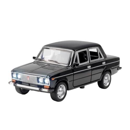 ZHRDWE Modellauto Metall 1:24 Für Russische Lada 2106 Legierung Retro Automodell Spielzeug Druckgussfahrzeuge Geburtstagsgeschenk Spielzeugauto(Schwarz) von ZHRDWE