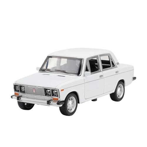 ZHRDWE Modellauto Metall 1:24 Für Russische Lada 2106 Legierung Retro Automodell Spielzeug Druckgussfahrzeuge Geburtstagsgeschenk Spielzeugauto(White) von ZHRDWE