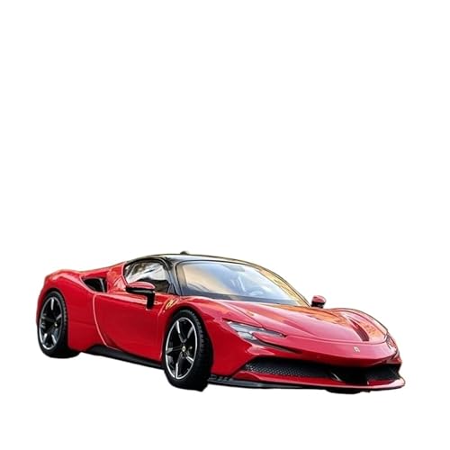 ZHRDWE Modellauto Metall 1:24 Für SF90 SF90XX Legierung Druckgussmodell Spielzeugauto Rennfahrzeuge Modell Perfekt Für Spielen Oder Ausstellen Spielzeugauto(Rot) von ZHRDWE
