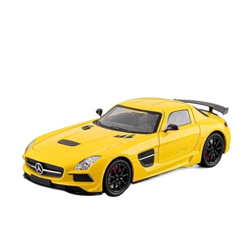 ZHRDWE Modellauto Metall 1:24 Für SLS Druckguss-Metallmodell Spielzeugauto Geschenk Für Jungen Und Jugendliche Spielzeugauto(Yellow) von ZHRDWE