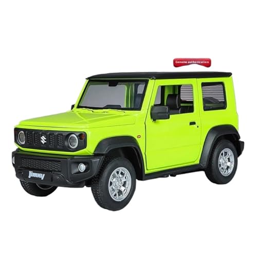 ZHRDWE Modellauto Metall 1:24 Für Suzuki Jimny Off Road SUV Legierung Druckguss Modell Fahrzeug Sound Licht Hobby Geburtstag Festival Tag Geschenk Spielzeugauto(Grün) von ZHRDWE