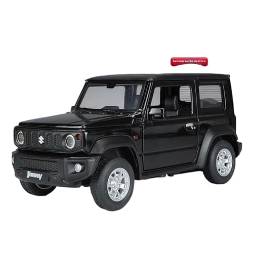 ZHRDWE Modellauto Metall 1:24 Für Suzuki Jimny Off Road SUV Legierung Druckguss Modell Fahrzeug Sound Licht Hobby Geburtstag Festival Tag Geschenk Spielzeugauto(Schwarz) von ZHRDWE