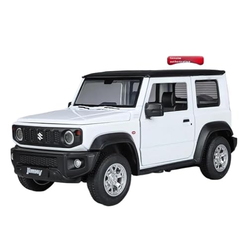 ZHRDWE Modellauto Metall 1:24 Für Suzuki Jimny Off Road SUV Legierung Druckguss Modell Fahrzeug Sound Licht Hobby Geburtstag Festival Tag Geschenk Spielzeugauto(White) von ZHRDWE
