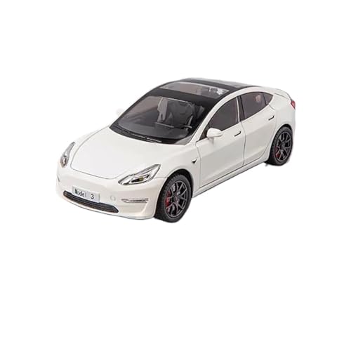 ZHRDWE Modellauto Metall 1:24 Für Tesla 3 Legierung Automodell Jungen Und Jugendliche Hobby Spielzeug Spielzeugauto(White) von ZHRDWE