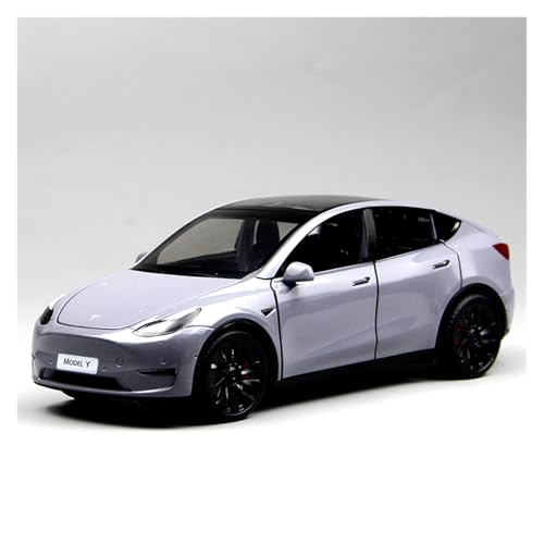 ZHRDWE Modellauto Metall 1:24 Für Tesla Model Y Diecast Metall Spielzeug Fahrzeuge Modell Auto Jungen Indoor Und Outdoor Spiel Autos(Gray) von ZHRDWE
