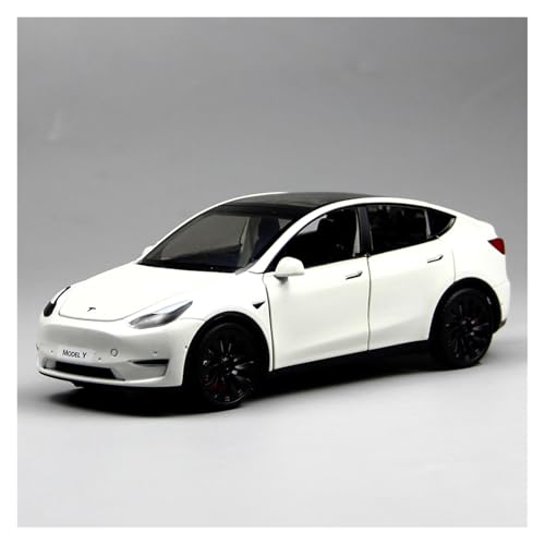 ZHRDWE Modellauto Metall 1:24 Für Tesla Model Y Diecast Metall Spielzeug Fahrzeuge Modell Auto Jungen Indoor Und Outdoor Spiel Autos(White) von ZHRDWE