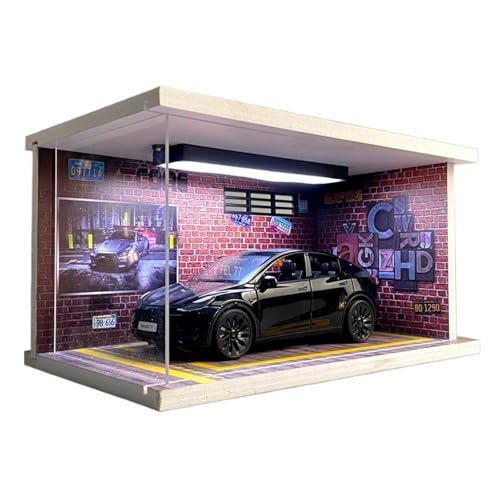 ZHRDWE Modellauto Metall 1:24 Für Tesla Model Y Druckguss-Autogarage-Vitrine Statische Ornamente Sammlung Fahrzeuggeschenke(Style 1) von ZHRDWE